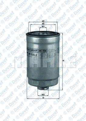 MAHLE KC226 Mazot Filtresi Blue 1.6 Crdi 11->-I20 1.4-1.6 Crdi 08-> H100 Kamyonet 09 -> I30-Ceed-Rio-Cerato 1.6